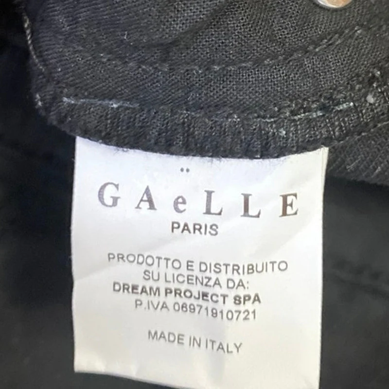 Gaelle Black Studded Distressed Ripped Knee Mid Rise Skinny Denim Jeans Pants 27 - Image 6