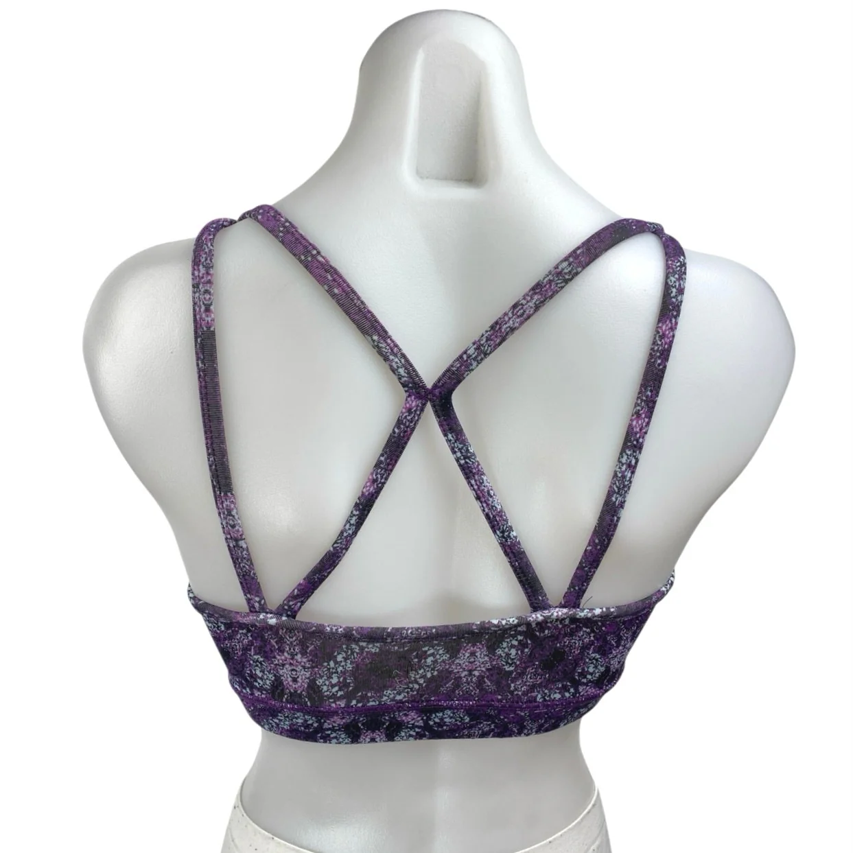 GAIAM Purple Sleeveless Strappy Yoga Workout Athletic Sports Bra Crop Top XS - Image 2