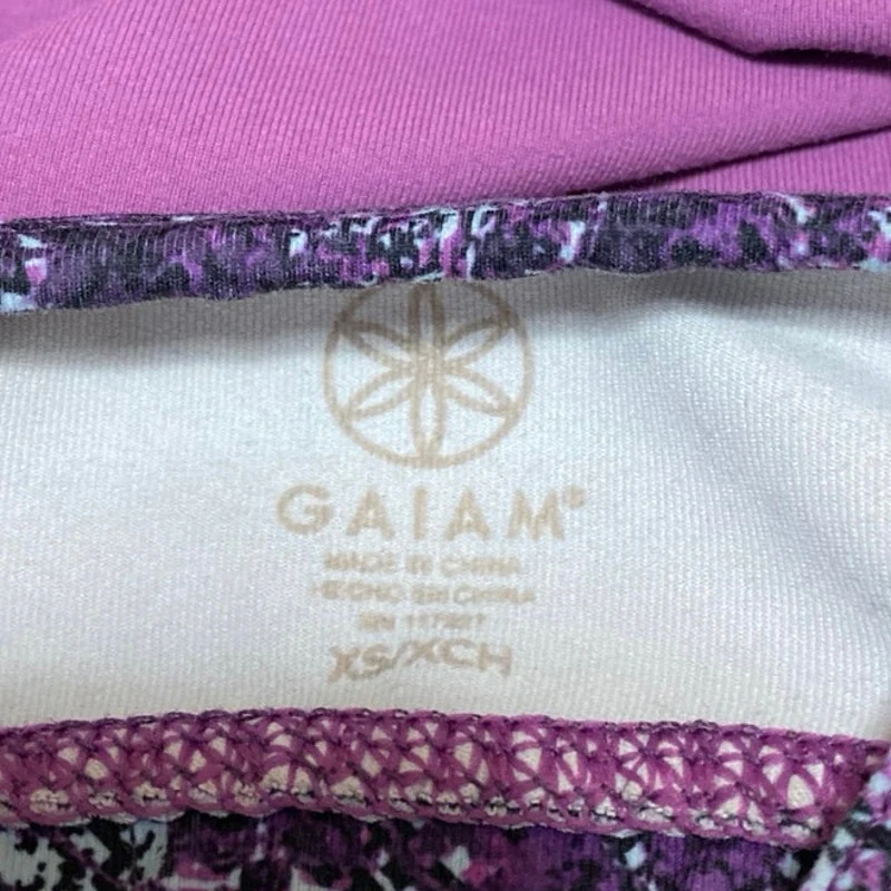 GAIAM Purple Sleeveless Strappy Yoga Workout Athletic Sports Bra Crop Top XS - Image 3