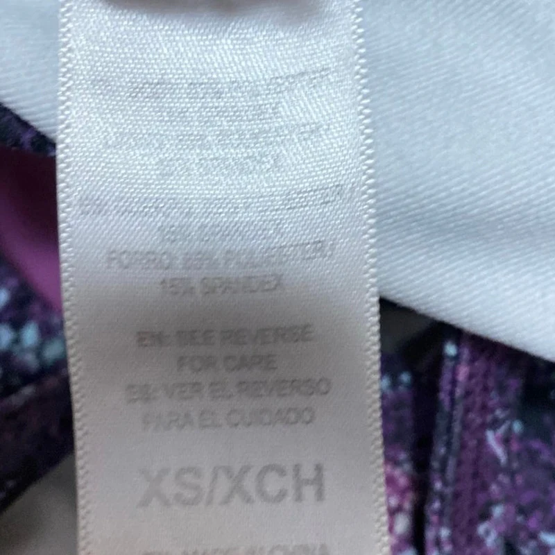 GAIAM Purple Sleeveless Strappy Yoga Workout Athletic Sports Bra Crop Top XS - Image 4