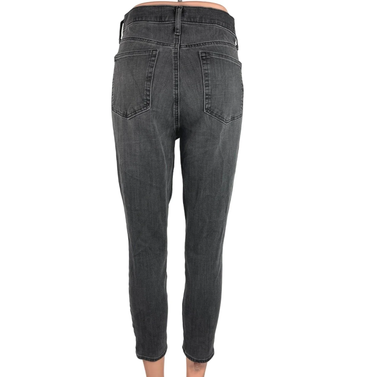 GAP 1969  Black High Rise Stretch Denim Cotton Cropped Skinny Jeans Size 10/30 - Image 3