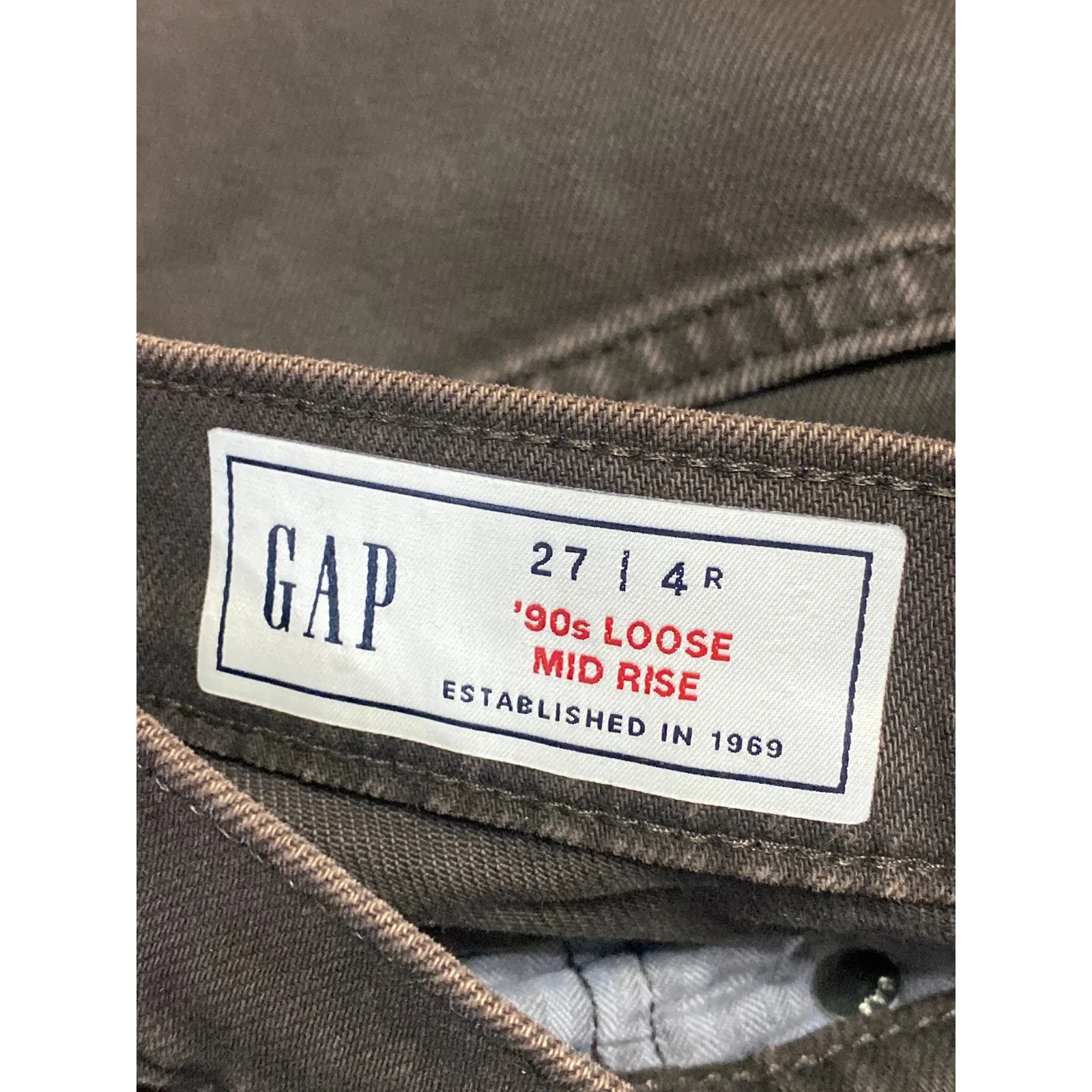 Gap 90s Loose Women's Brown Mid Rise Relaxed Straight Leg Denim Jeans Size 27 - Image 3