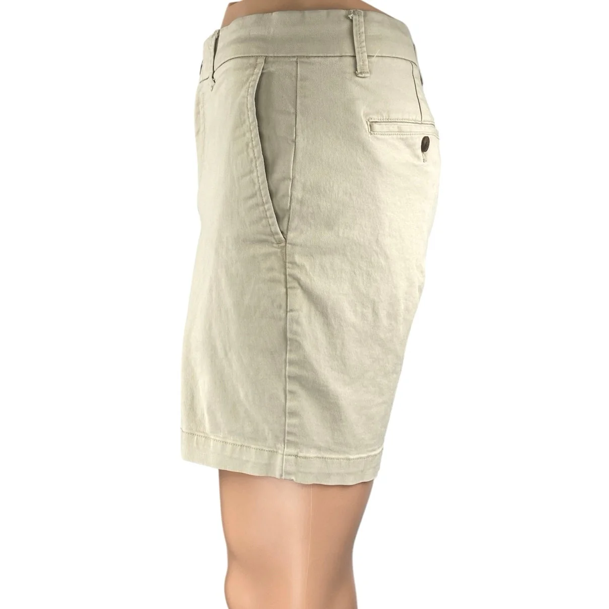Gap Men's Beige Tan Khaki Chino Bermuda Slim Straight Casual Shorts 7" Size 30 - Image 2