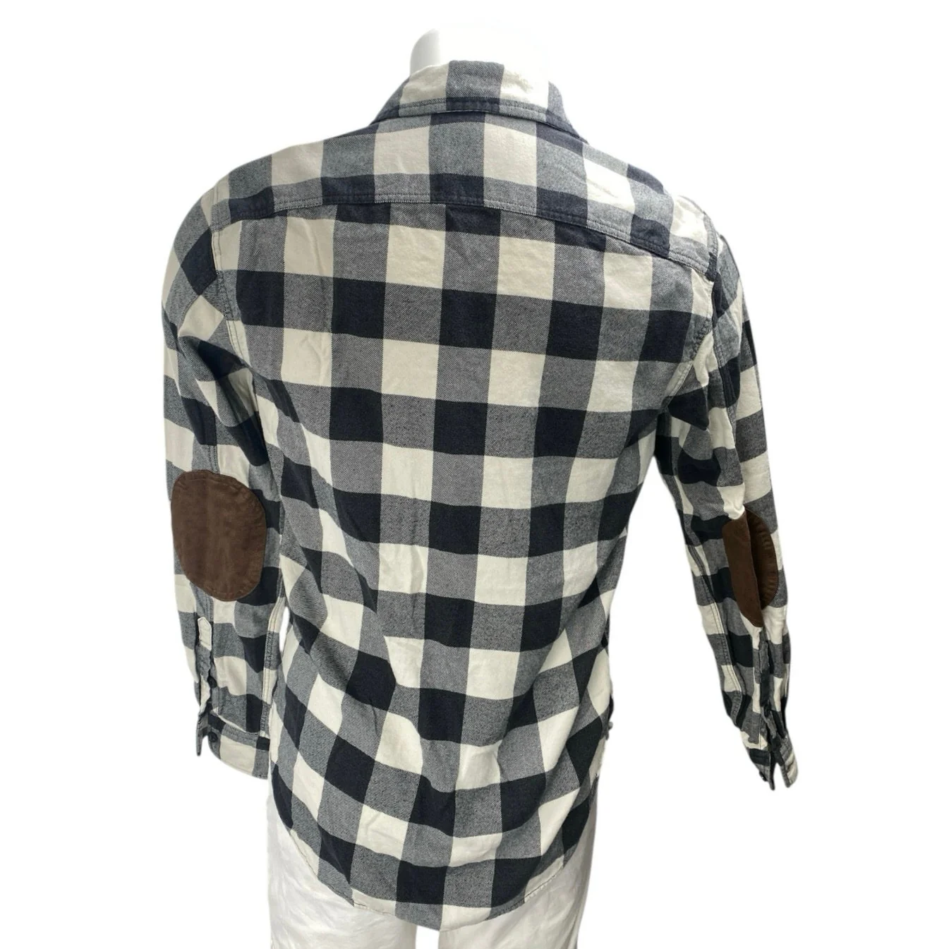 Gap Men's Black White Gingham Check Long Sleeve Button Down Shirt Top Size S - Image 2