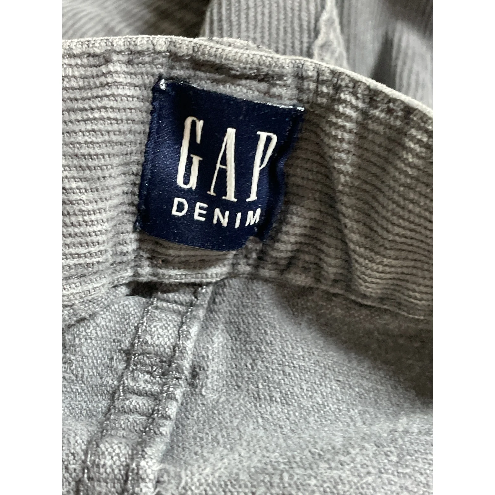 Gap Men's Gray Corduroy Slim Fit Mid Rise Trousers Pants Denim Jeans Size 32x30 - Image 5