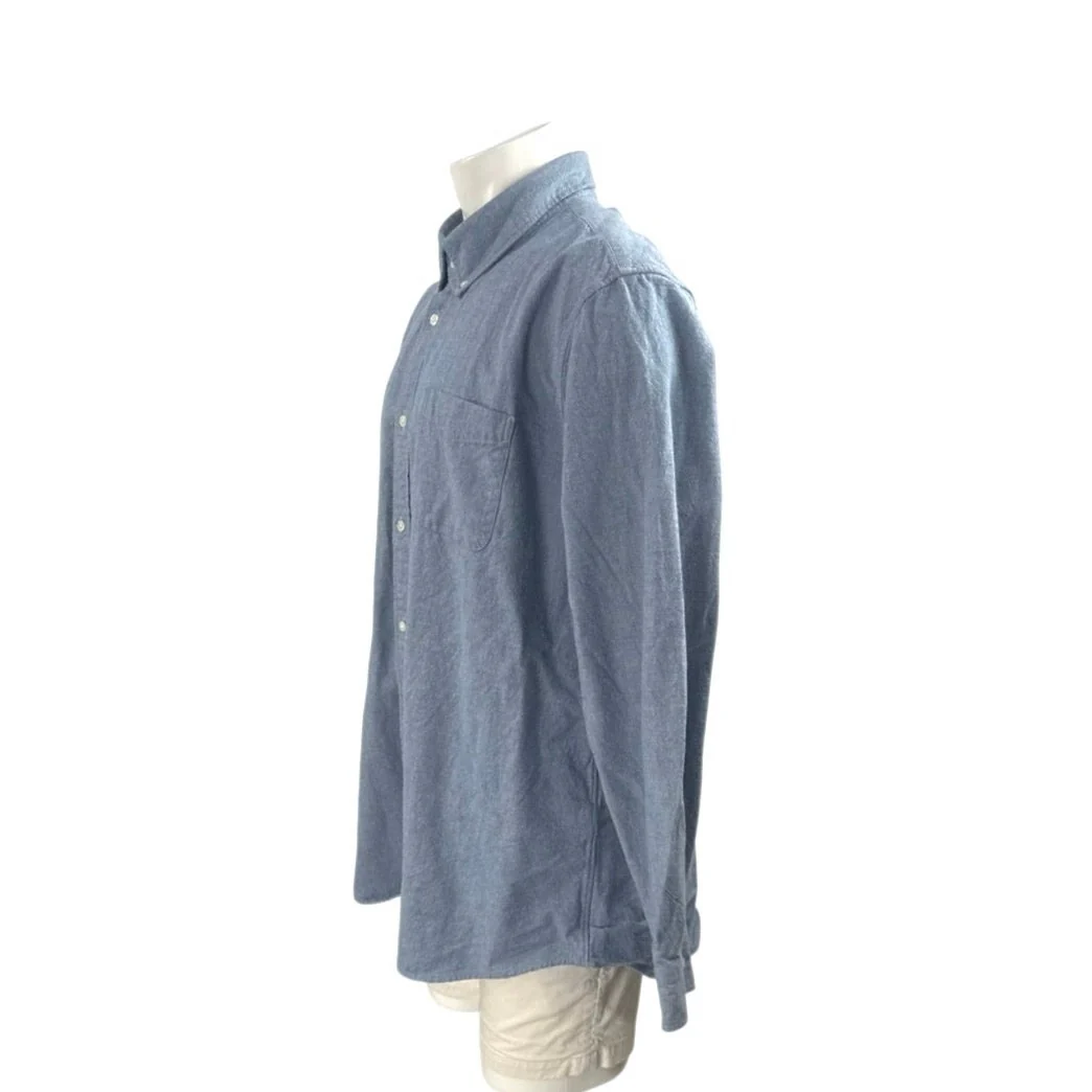 GAP Oxford Mens Light Blue Collared Long Sleeve Casual Button Down Shirt Top XXL - Image 2