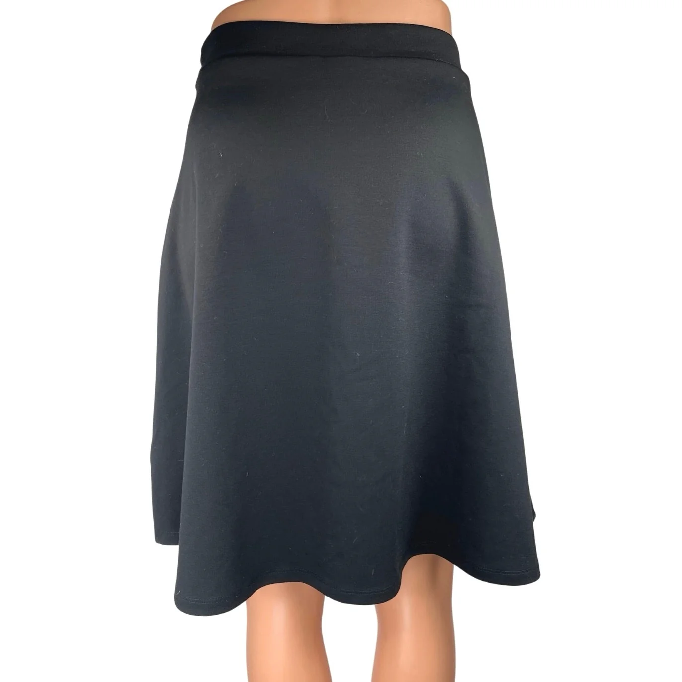 GAP Women's Black Side Zip Casual Knee Length A-Line Flared Skirt Size M Tall - Image 3