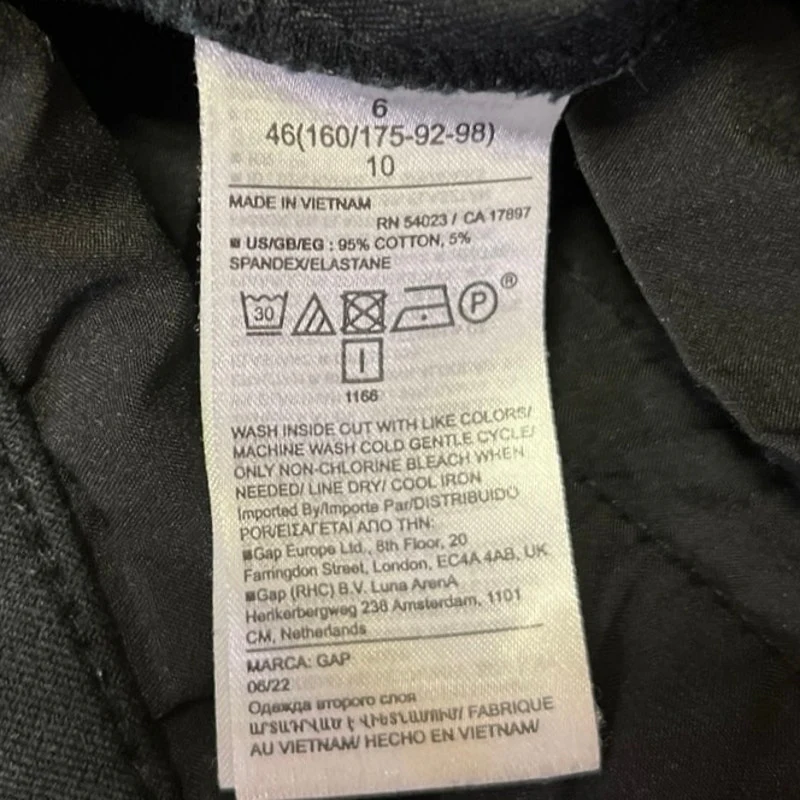 Gap Women's Black Stretch Pleated Flared Bootcut Trouser Dress Pants Size 6 - Image 6