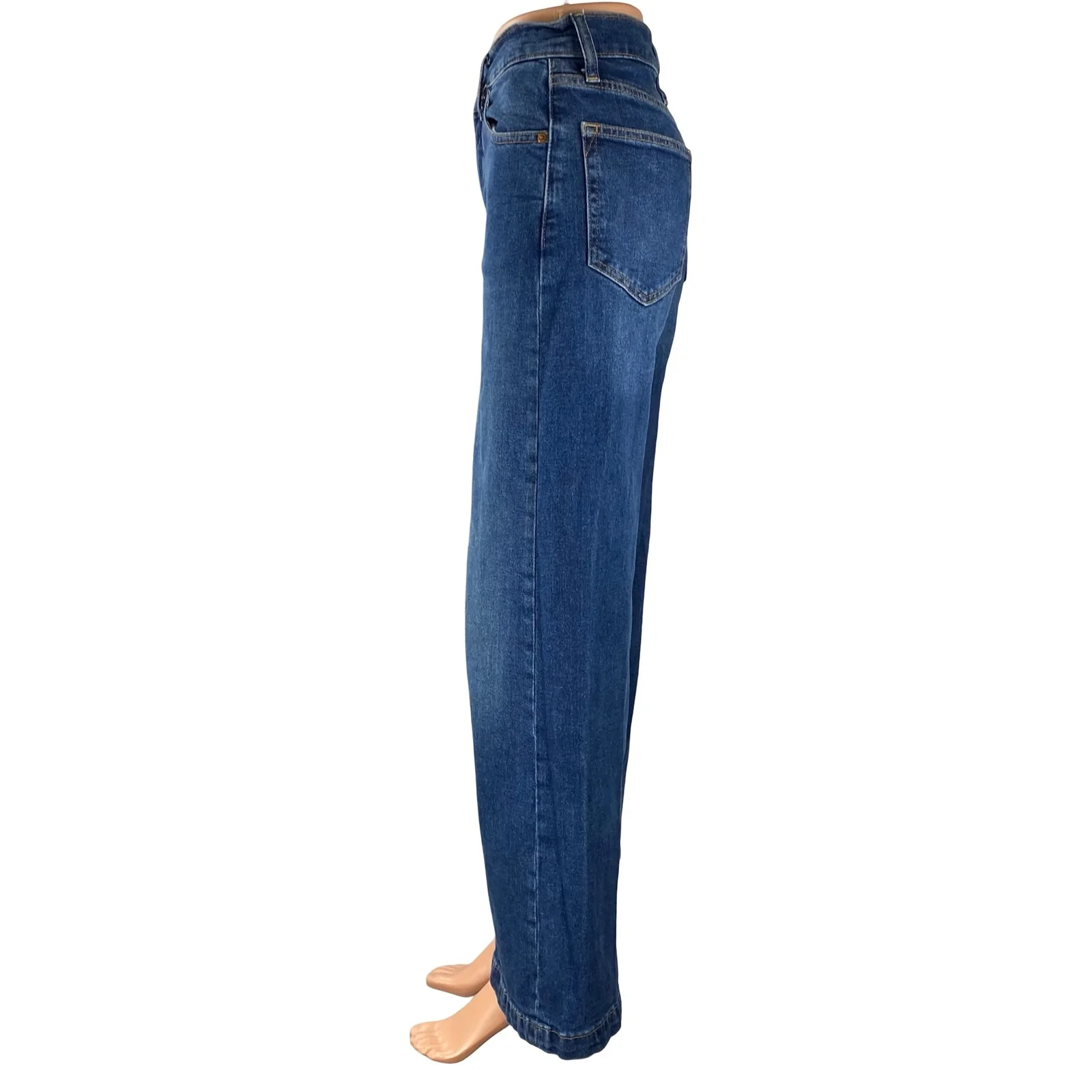 GAP Women's Blue High Rise Baggy Flare Palazzo Wide Leg Denim Jeans Pants Sz 24 - Image 2