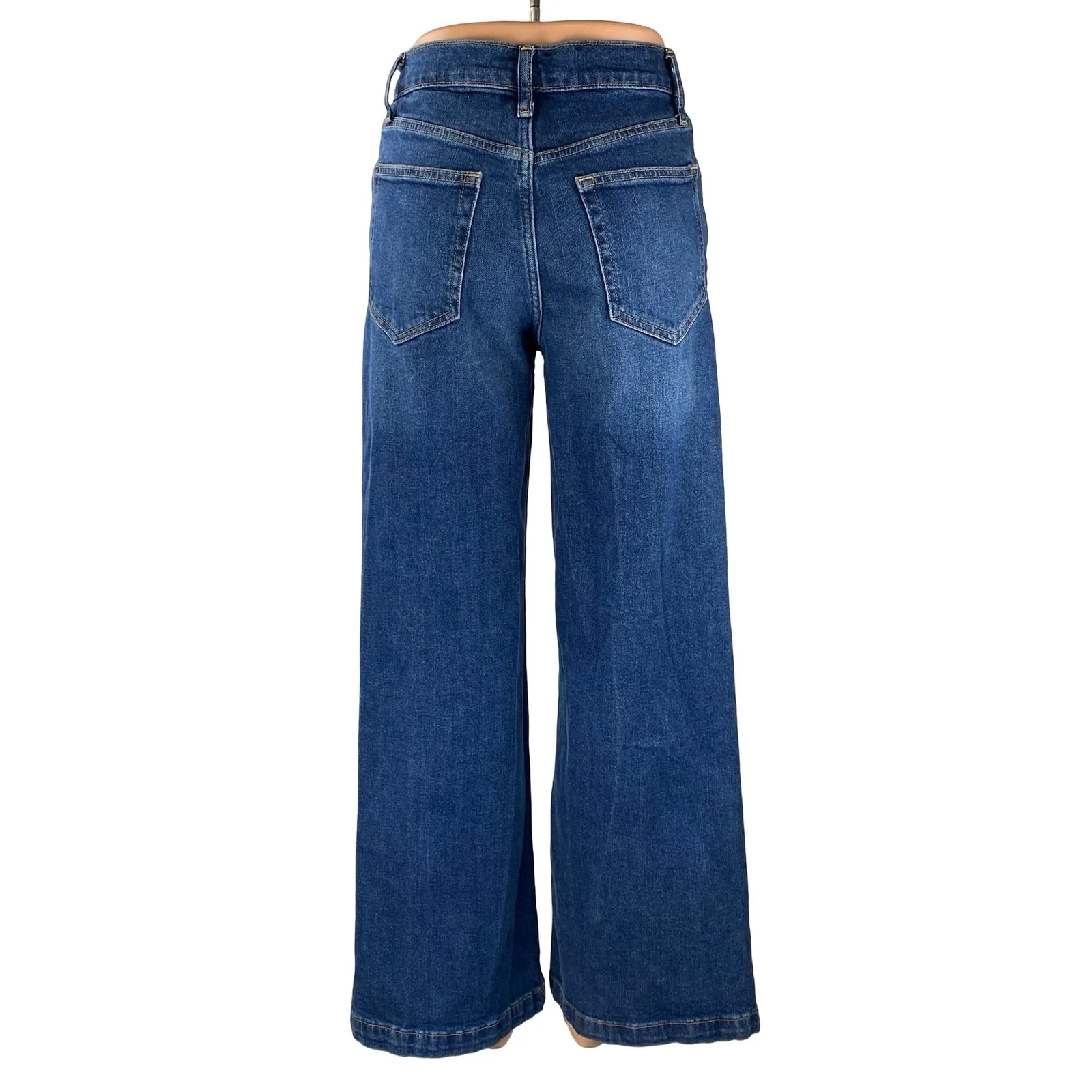 GAP Women's Blue High Rise Baggy Flare Palazzo Wide Leg Denim Jeans Pants Sz 24 - Image 4