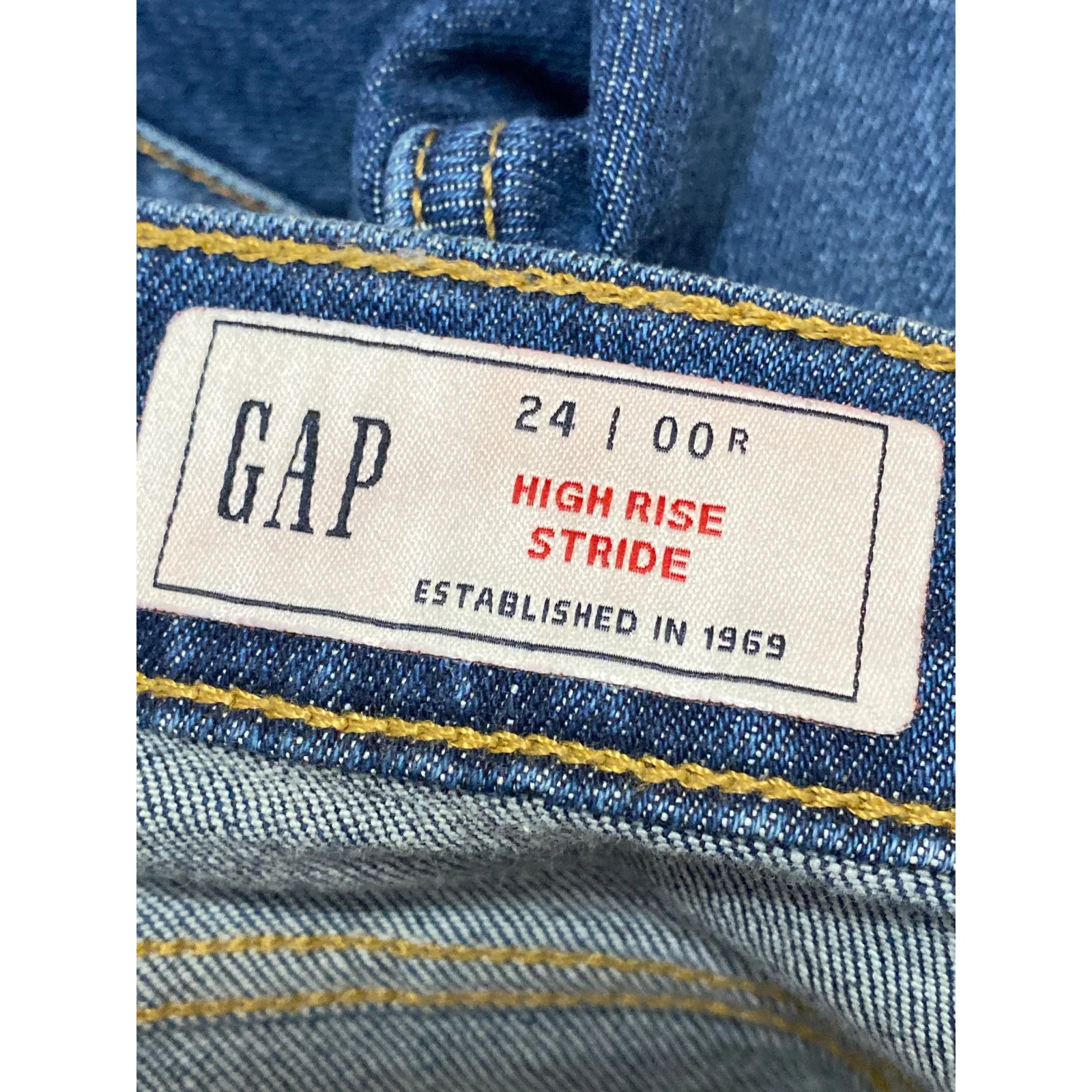 GAP Women's Blue High Rise Baggy Flare Palazzo Wide Leg Denim Jeans Pants Sz 24 - Image 5