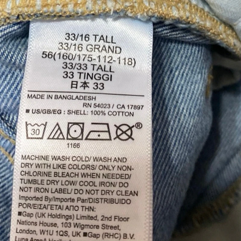 GAP Women's Blue High Waist Distressed Cut-Off Bermuda Denim Shorts 33/16 Tall - Image 5