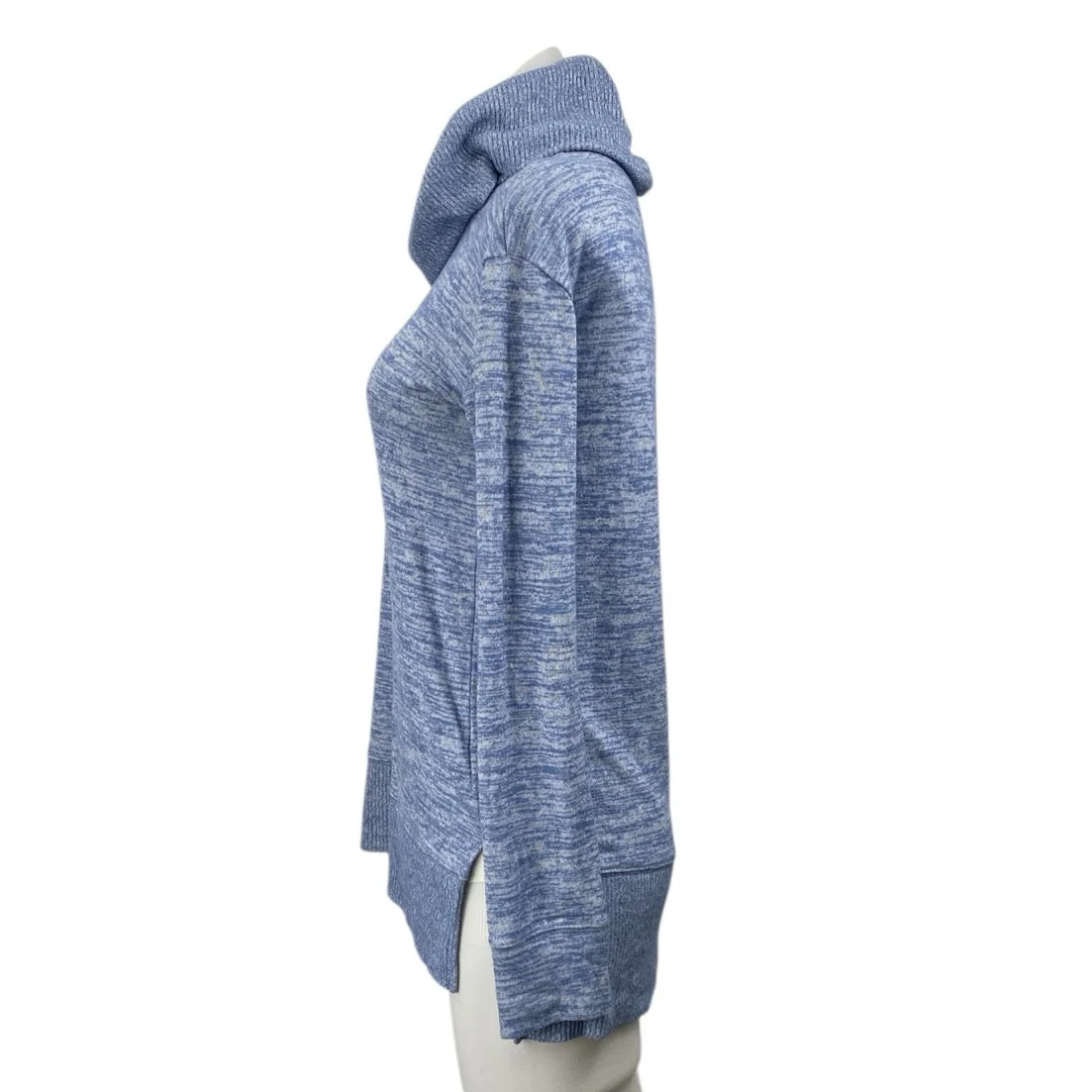 Gap Women's Blue Turtleneck Long Sleeve Slit Knit Pullover Sweater Top Size XS - Image 2