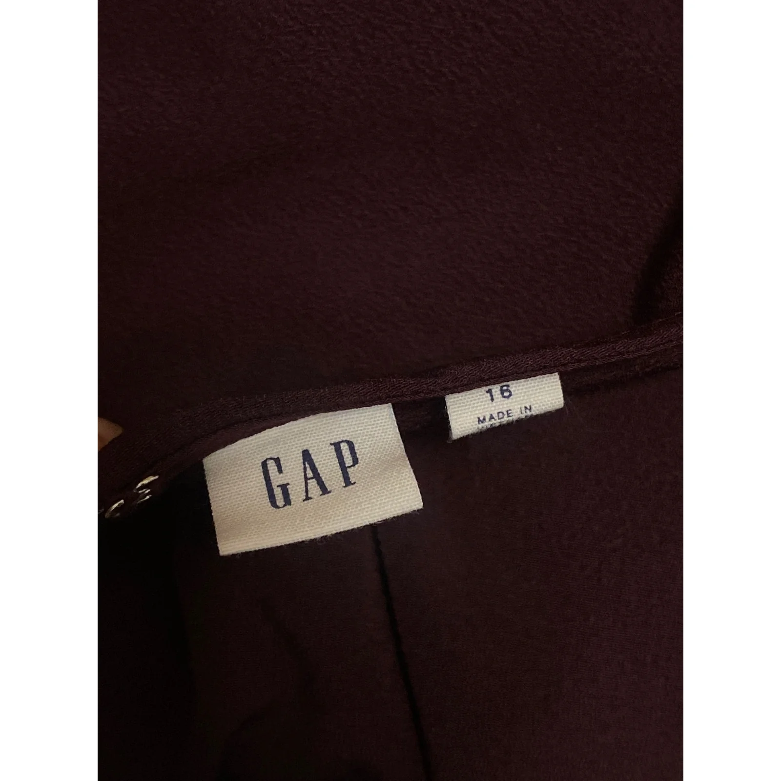 Gap Women's Brown V-neck Long Bell Sleeve V-neck Belted Tapered Jumpsuit Size 16 - Image 5