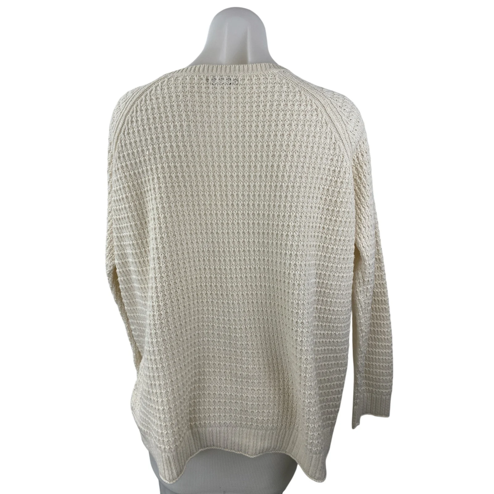 Gap Women's Cream Knit Long Sleeve Scoop Neck Relaxed Sweater Top Size XXL - Image 2