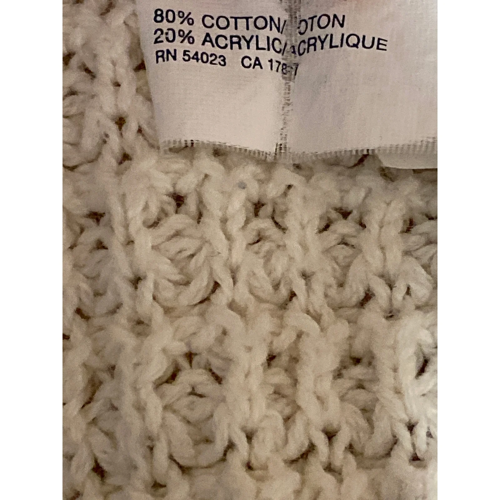 Gap Women's Cream Knit Long Sleeve Scoop Neck Relaxed Sweater Top Size XXL - Image 4