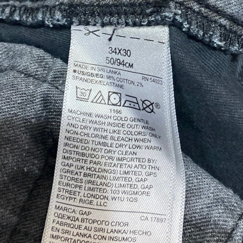 GAP Women's Gray High Waist Straight Skinny Leg Slim Fit Trousers Dress Pants 34 - Image 7