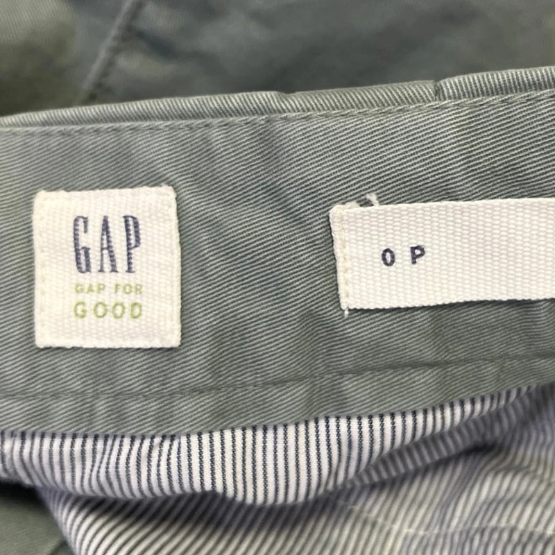 Gap Women's Green High Waist Belted Pleated Straight Tapered Trousers Pants 0 - Image 4