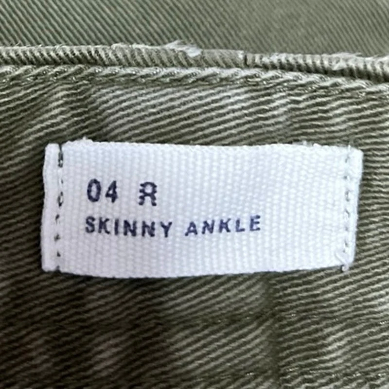 GAP Women's Olive Green Mid Rise Skinny Leg Ankle Boyfriend Jeans Pants Size 4 - Image 5