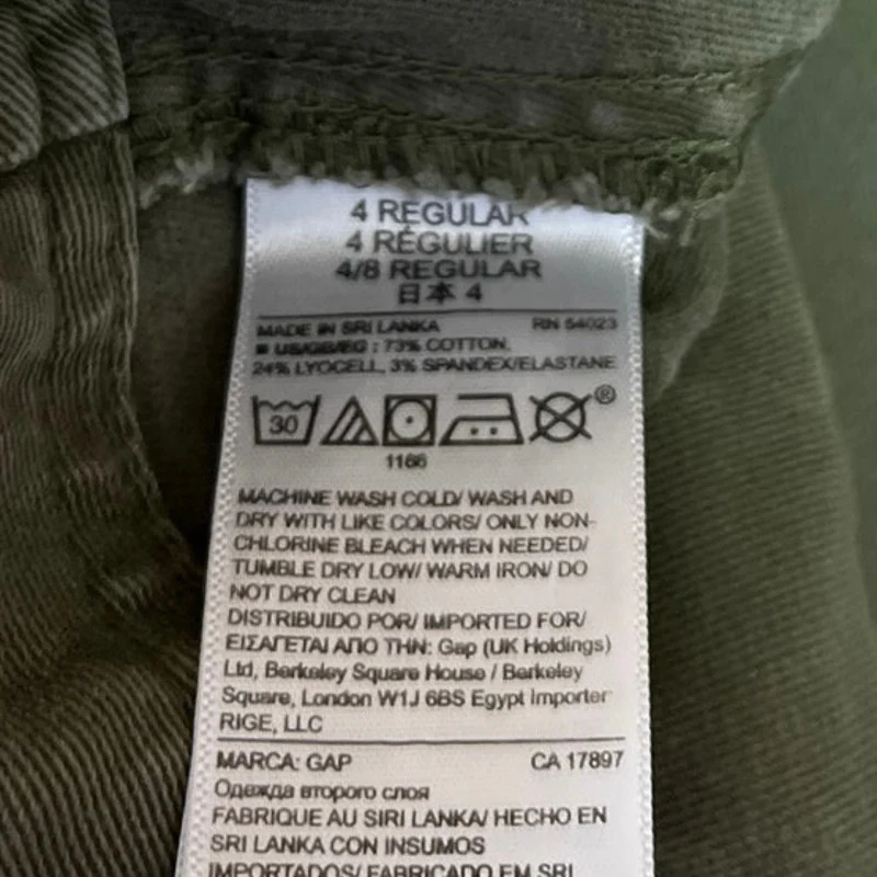 GAP Women's Olive Green Mid Rise Skinny Leg Ankle Boyfriend Jeans Pants Size 4 - Image 6