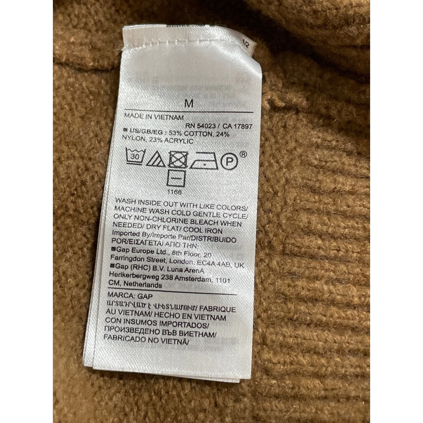 Gap Women's Tan Knit Long Sleeve Crew Neck Cozy Pullover Sweater Top Size M - Image 6