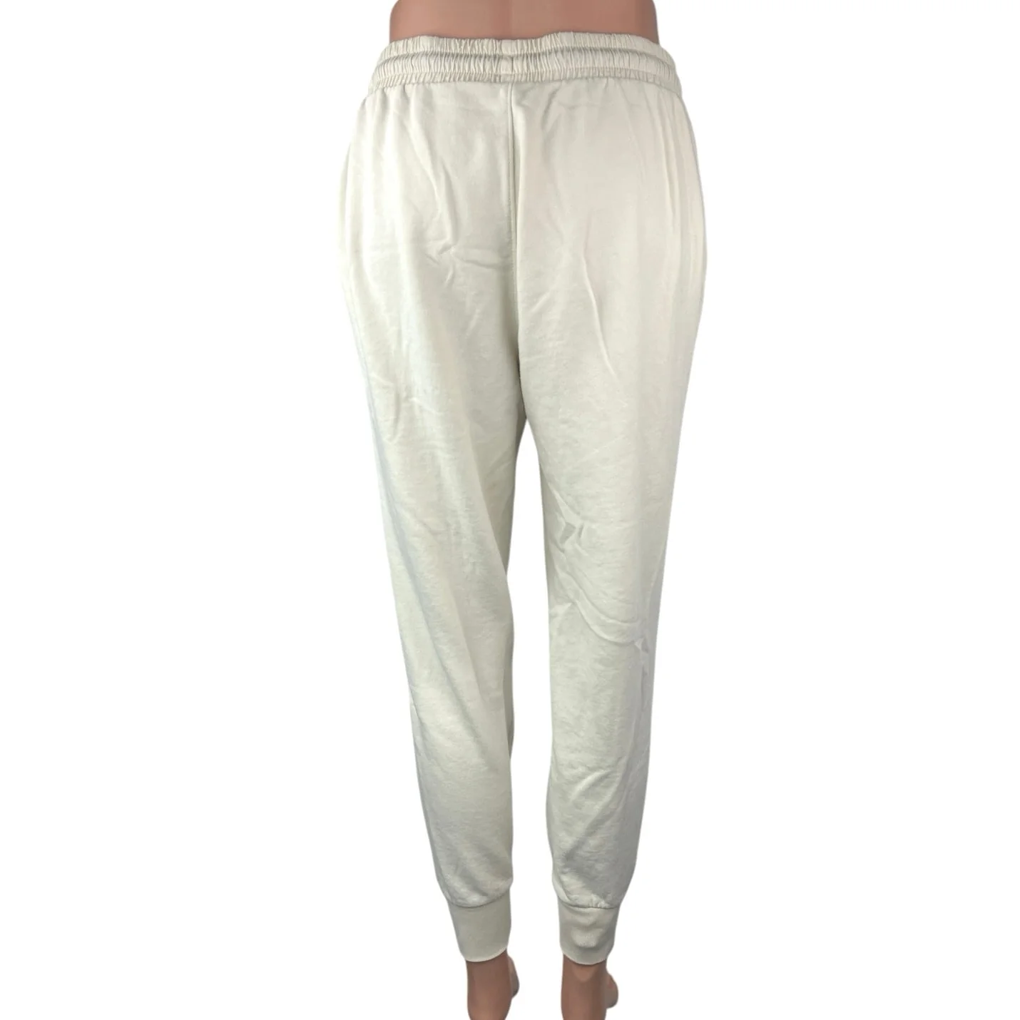 Gap Women's White Drawstring High Waisted Tapered Jogger Sweat Pants Size XS - Image 3