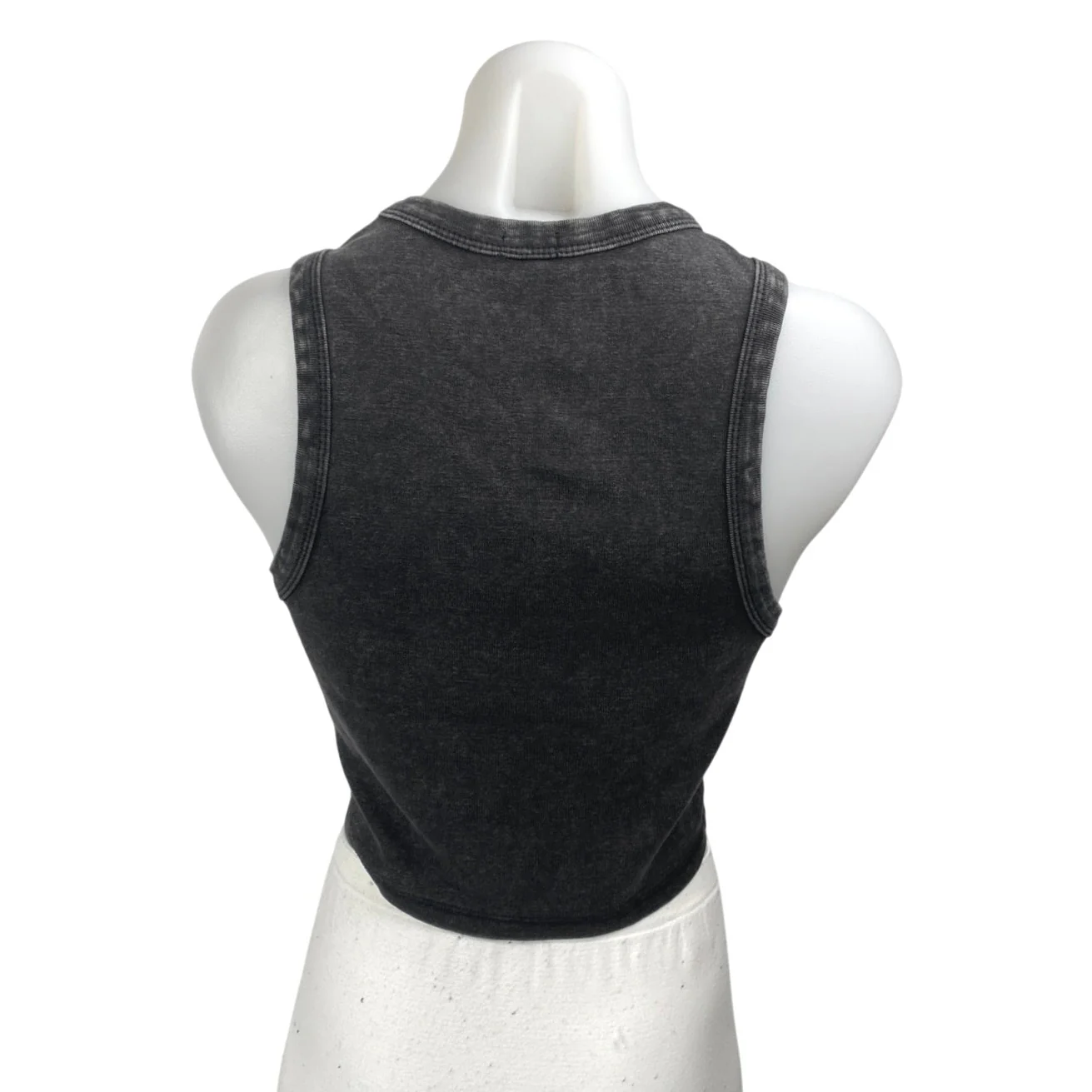 Garage Womens Black Tour NYC 77 Graphic Print Crew Neck Tank Crop Top Size M - Image 2