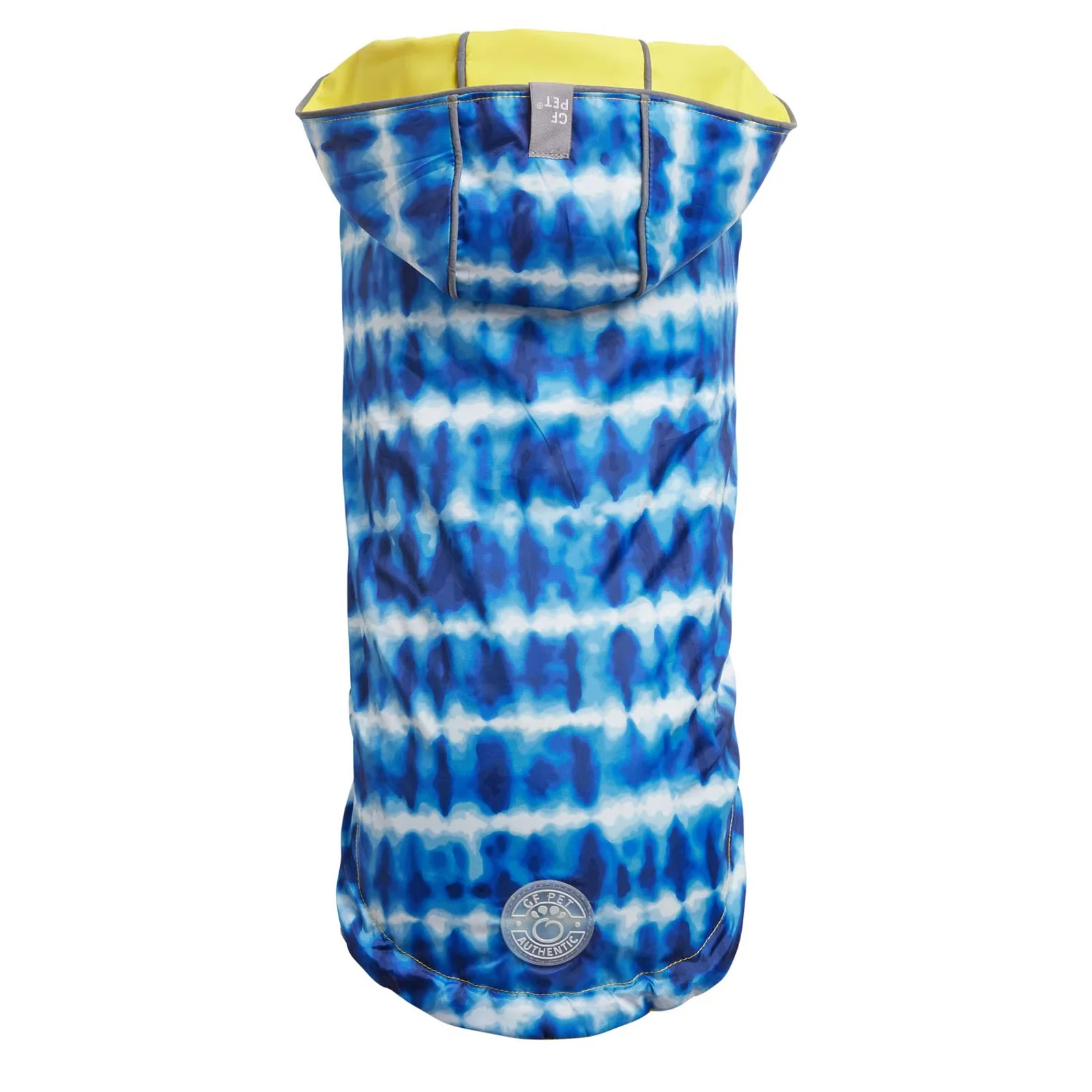 GF Pet NWT Reversible Elasto-Fit Yellow & Blue Tie Dye Print Dog Raincoat Sz XL - Image 12