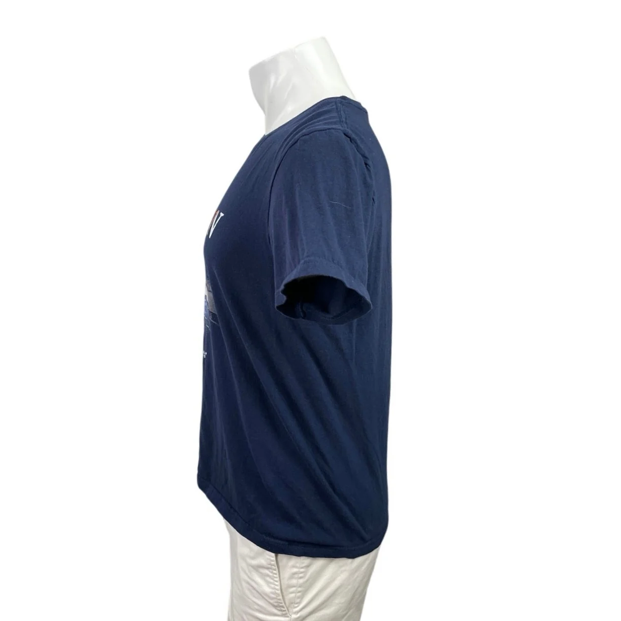 Gildan Knicks Captain Mens Blue Short Sleeve Crew Neck Graphic Tee T-Shirt Top M - Image 2