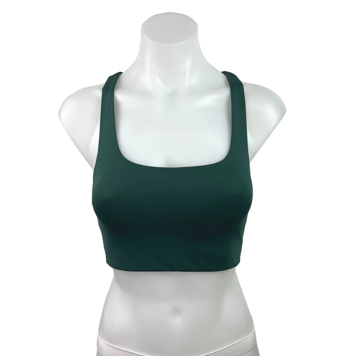 Girlfriend Collective Women's Teal Halter Neck Cropped Sports Top Bra Size XS
