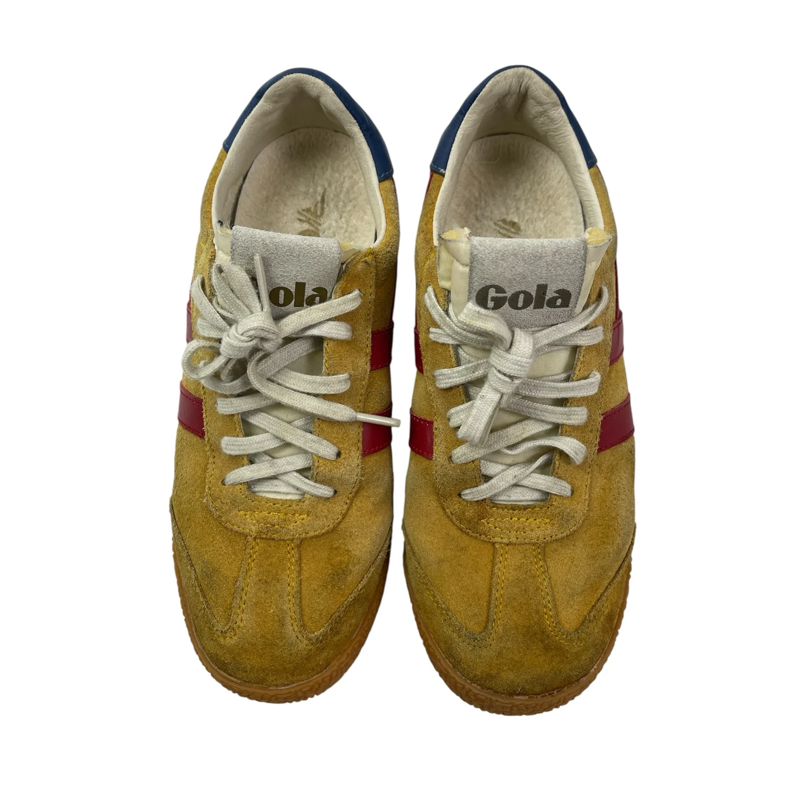 Gola Elan Women's Yellow Suede Lace Up Low Top Round Toe Sneakers Shoes Size 6 - Image 2