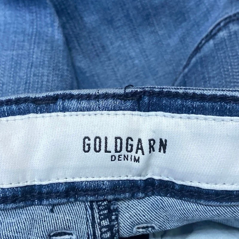 Goldgarn Jungbusch Women's Blue Mid Rise Medium Wash Skinny Denim Jeans Pants 25 - Image 4