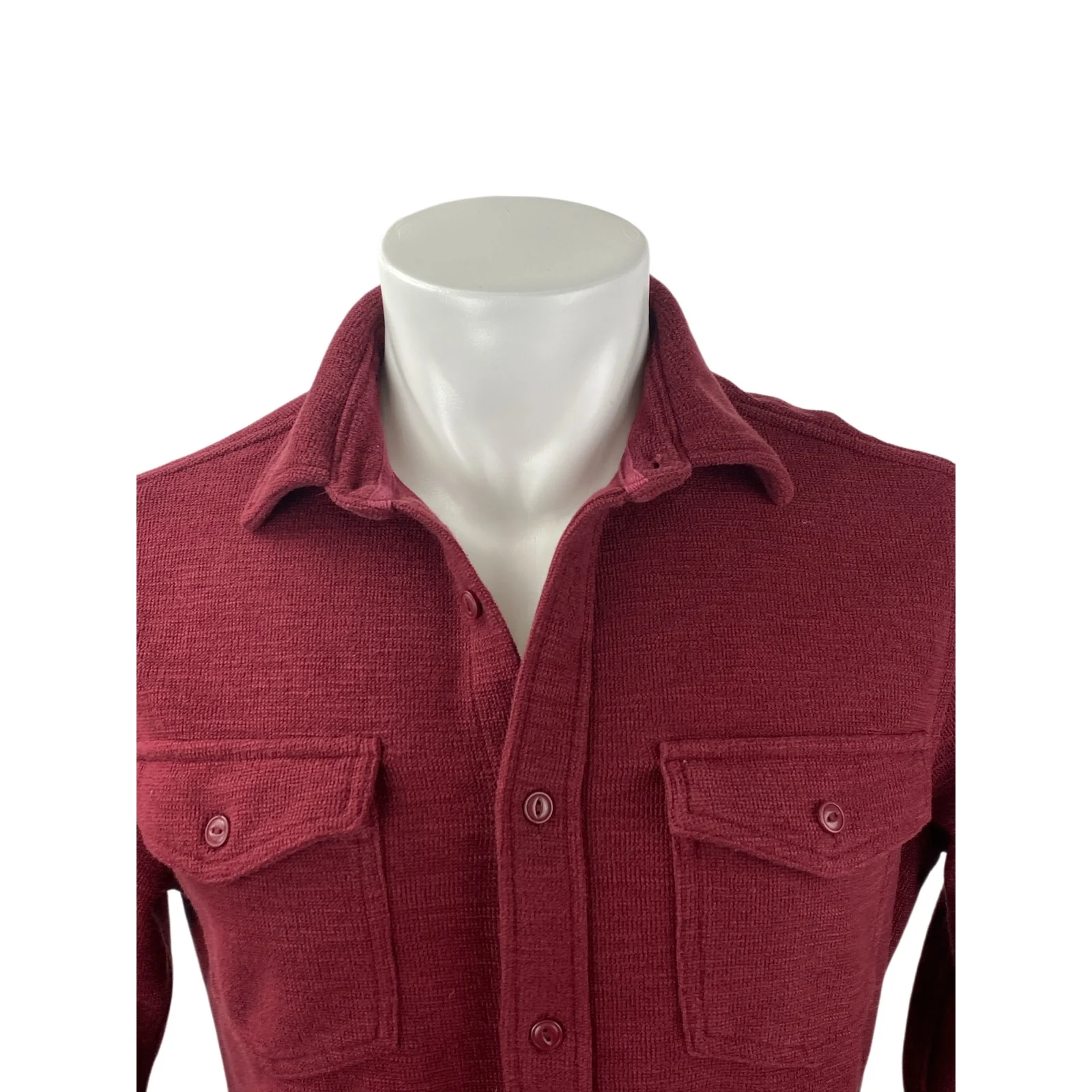 Goodfellow & Co Men's Red Long Sleeve Chest Pocket Button Down Shirt Top Size M - Image 2
