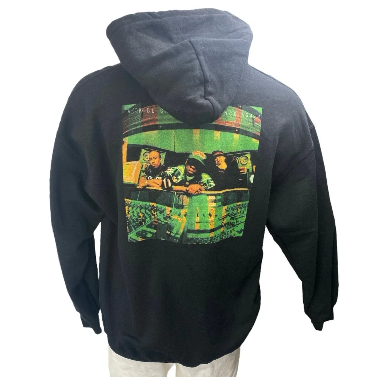 Goodie Two Sleeves ATCQ 1nce Again Hip Hop Band Hoodie Hooded Sweatshirt Size L - Image 2