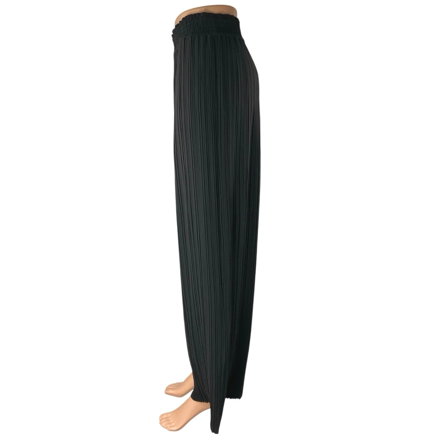 Gorman Women's Black Elastic High Waist Pleated Wide Leg Trousers Pants Size 8 - Image 2
