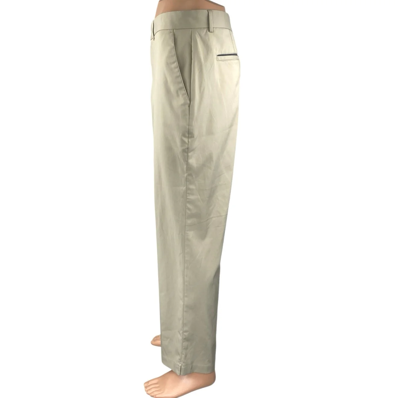Greg Norman Men's Beige Straight Leg Performance Golf Trousers Dress Pants Sz 36 - Image 2