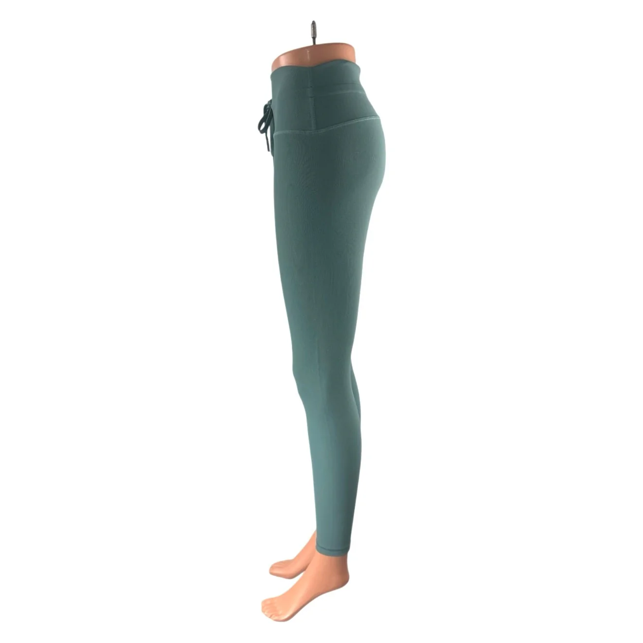 Greyson Women's Green High Rise Drawstring Yoga Athletic Leggings Pants Size M - Image 2