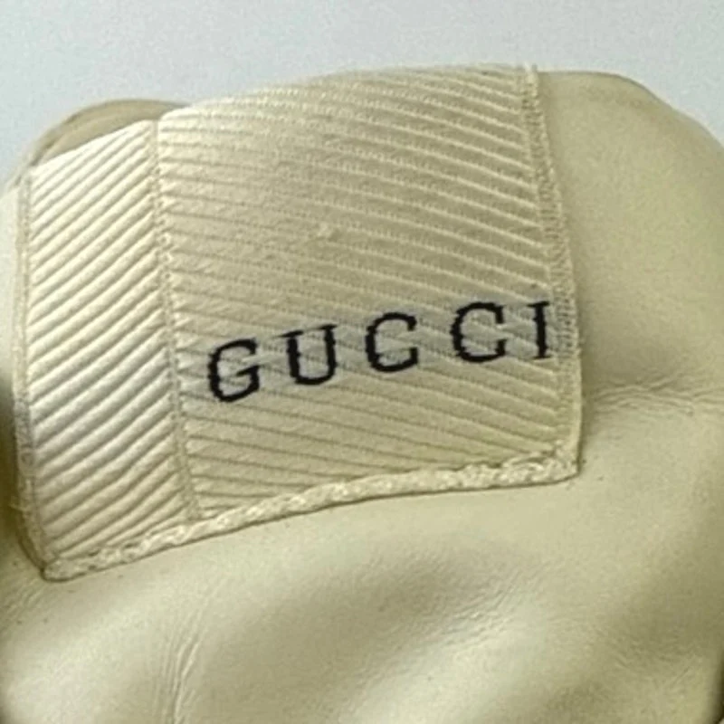Gucci Rhyton Women's Beige Leather Logo Lace Up Low-Top Sneakers Shoes Size 7 - Image 7