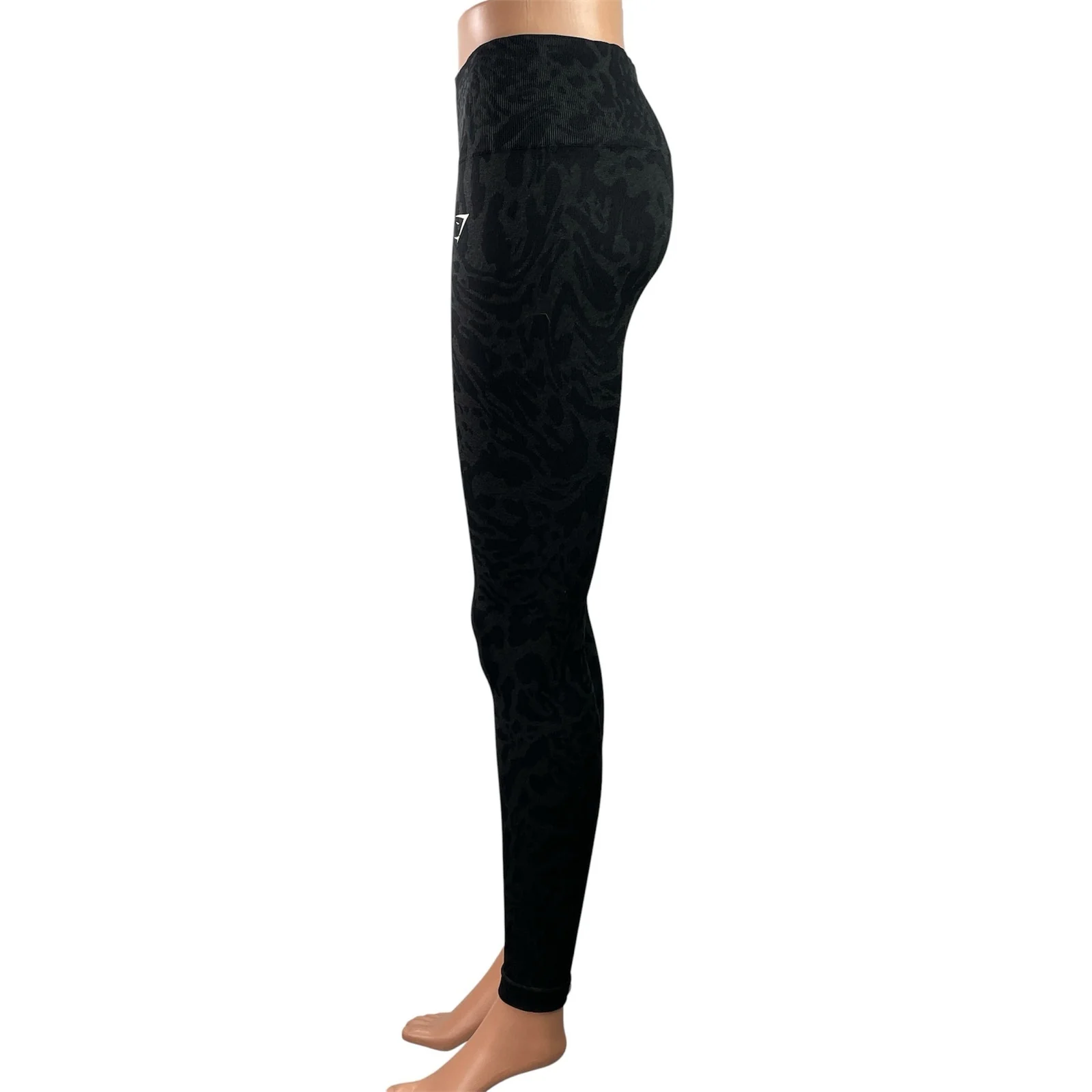 Gymshark Adapt Animal Seamless Black High Rise Yoga Athletic Leggings Pants S - Image 2