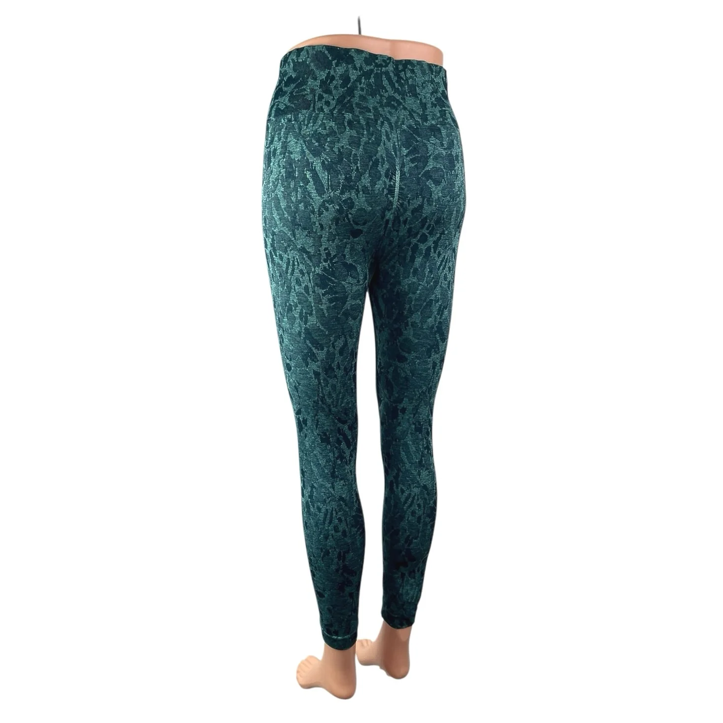 Gymshark Adapt Animal Seamless Green Jacquard Yoga Athletic Leggings Pants Sz M - Image 3