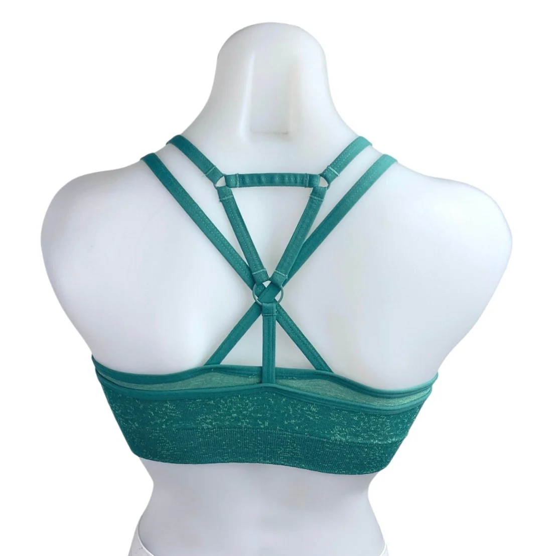Gymshark Adapt Fleck Green Sleeveless Layered Seamless Athletic Sports Bra Top S - Image 2