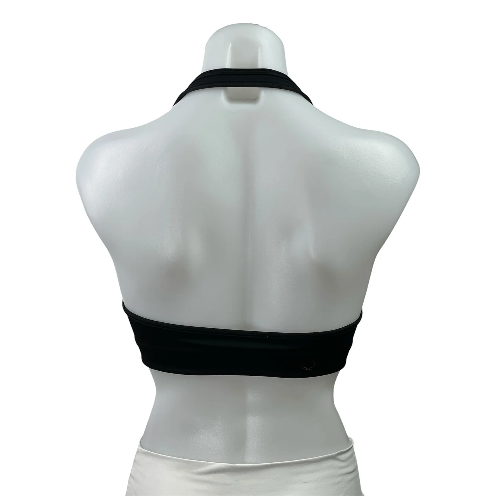 Gymshark Black Halterneck Open Back Workout Gym Yoga Sports Bra Crop Tank Top S - Image 3