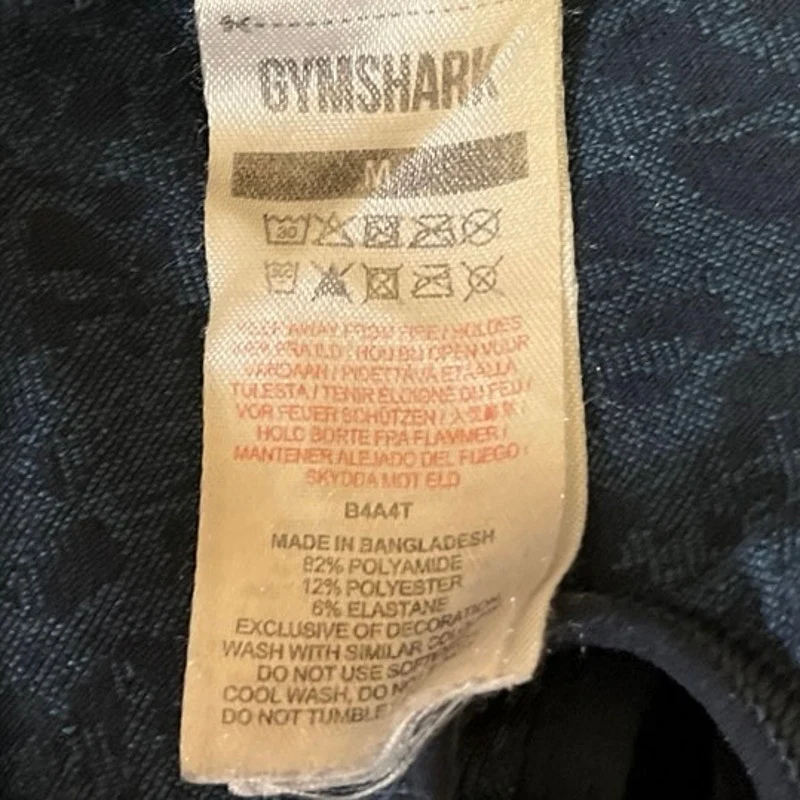 Gymshark Blue Adapt Animal Seamless Lace Up Back Long Sleeve Crew Neck Top Sz M - Image 3