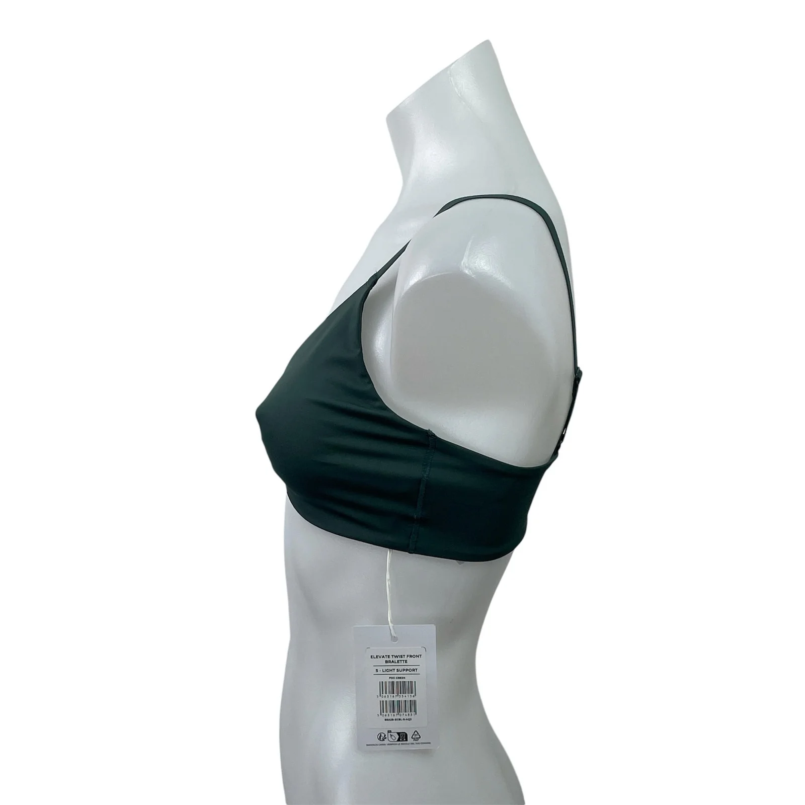 Gymshark Elevate Twist Front Green & Tan Bundle Lot of 2 Sports Bra Tank Top S - Image 3