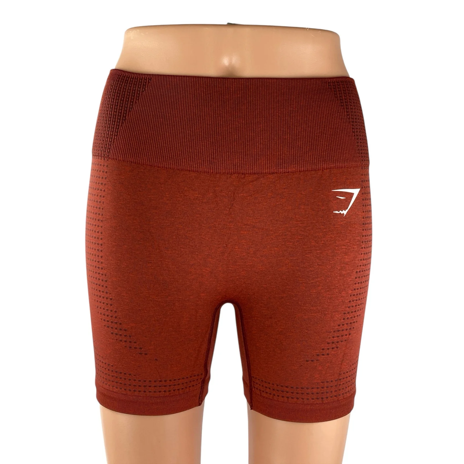 Gymshark Vital Seamles Red High Rise Yoga Athletic Running Biker Shorts Size S