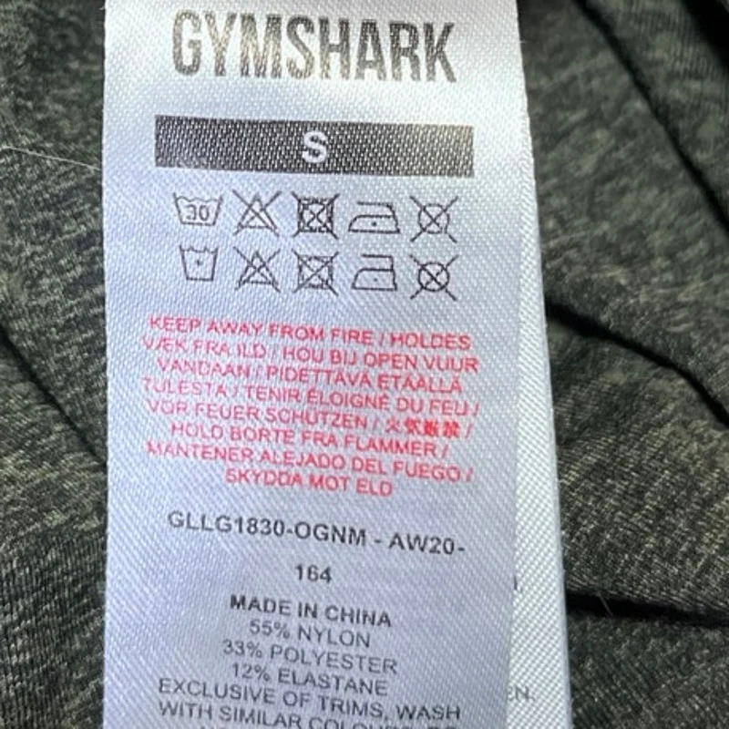 Gymshark Vital Seamless Gray Green Mid Rise Yoga Gym Ankle Leggings Pants Size S - Image 5
