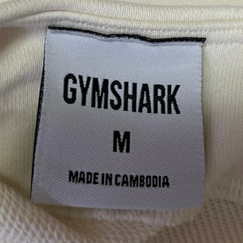 Gymshark White Long Sleeve Knit Mid Length Open Cardigan Sweater Top Size M - Image 4