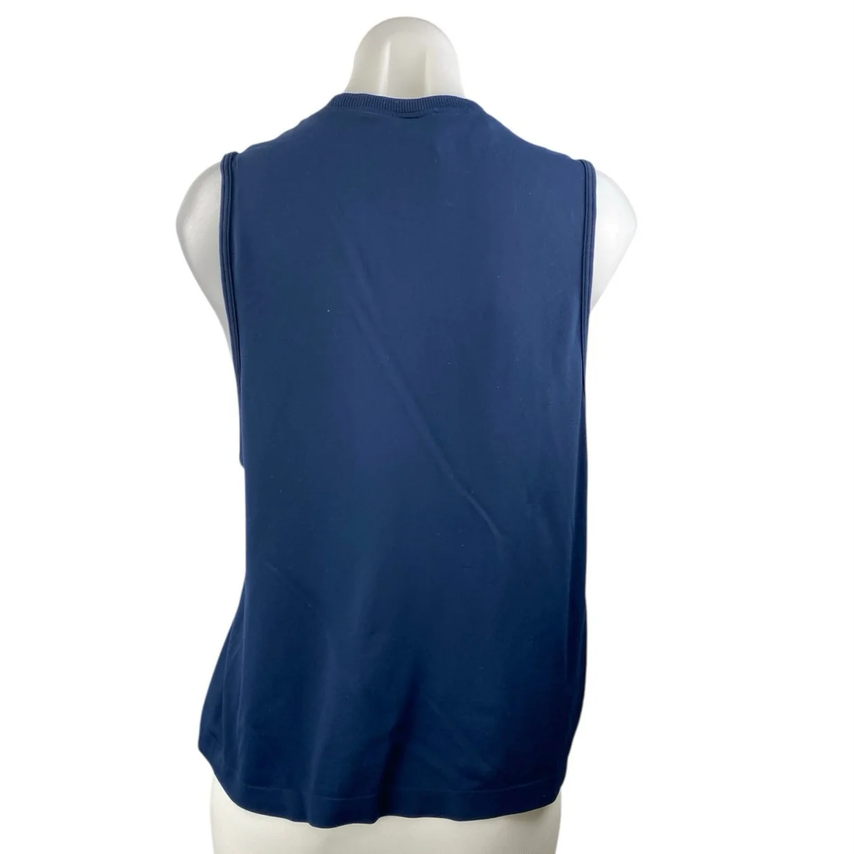 Gymshark Women's Blue Crewneck Sleeveless Activewear Muscle Tee Tank Top Size L - Image 3