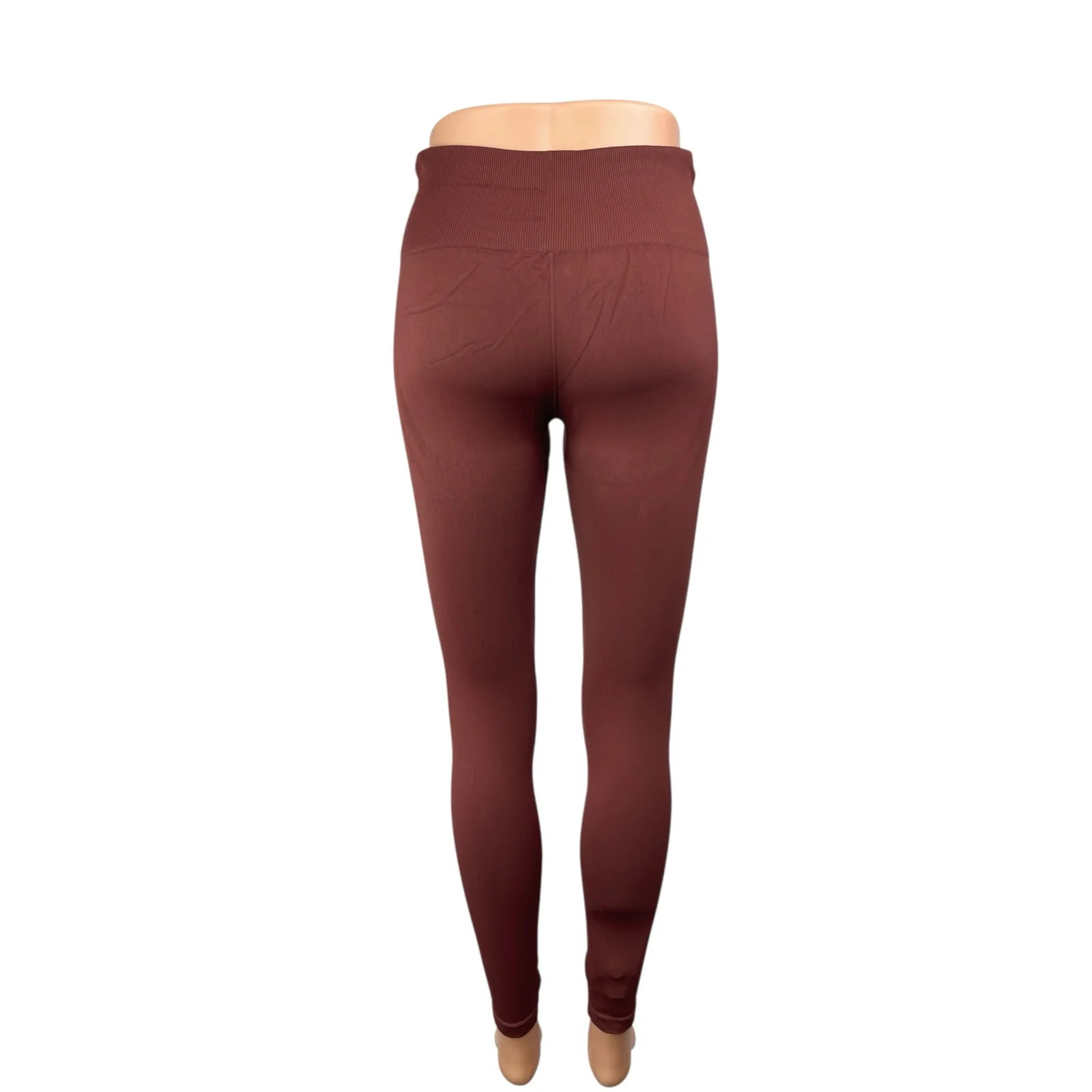 Gymshark Women's Brown Seamless High Rise Skinny Athletic Yoga Leggings Pants M - Image 2