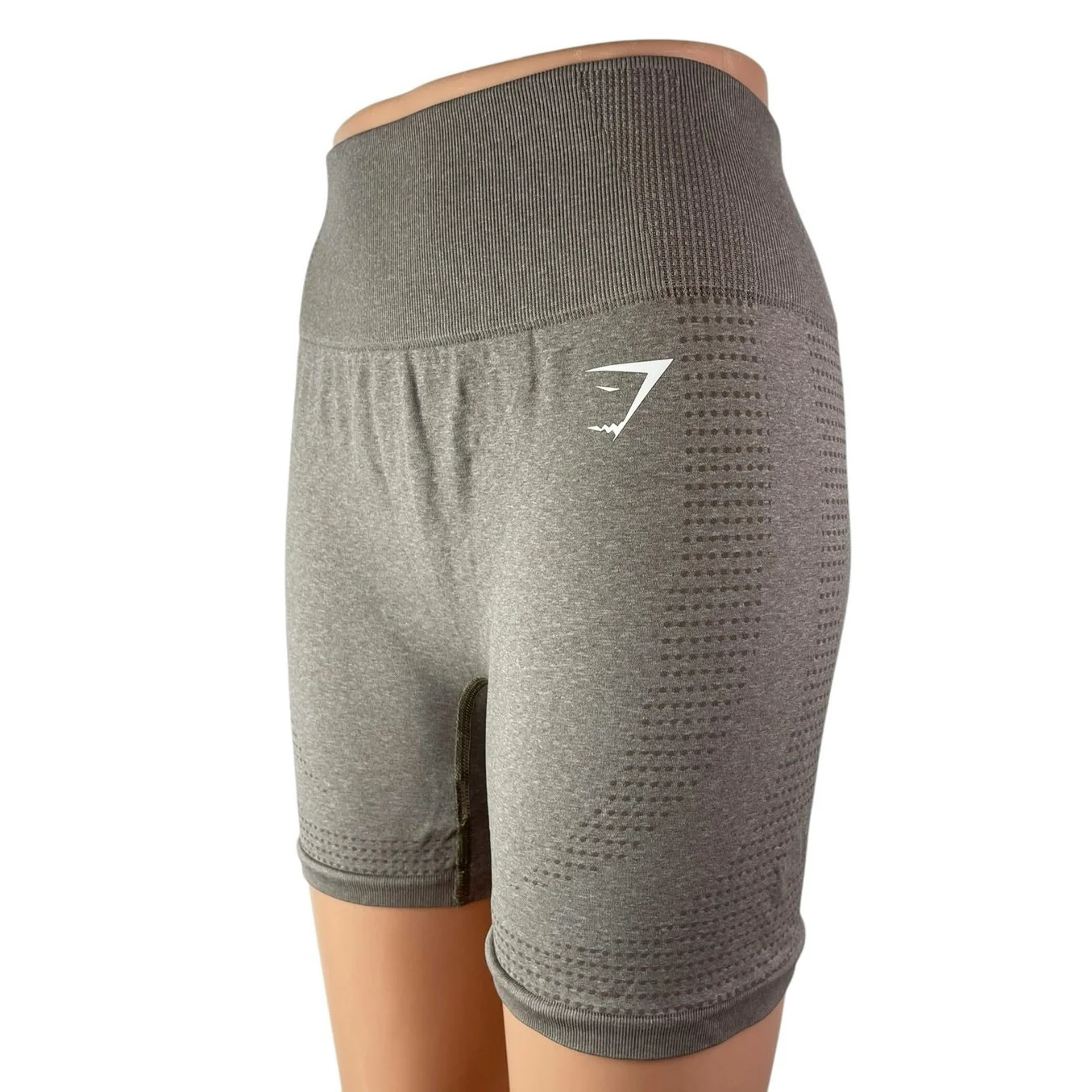 Gymshark Women's Gray High Rise Yoga Workout Running Athletic Biker Shorts S/M - Image 2